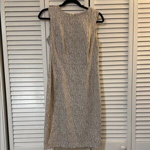 Calvin Klein Beige Patterned Midi Dress
